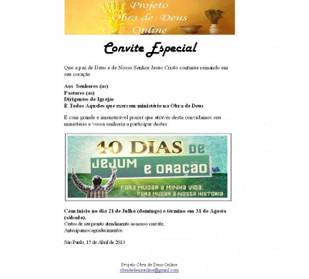 Convite Especial